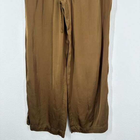 Brown Women's Track Pants with White Stripe - Picture 5 of 10